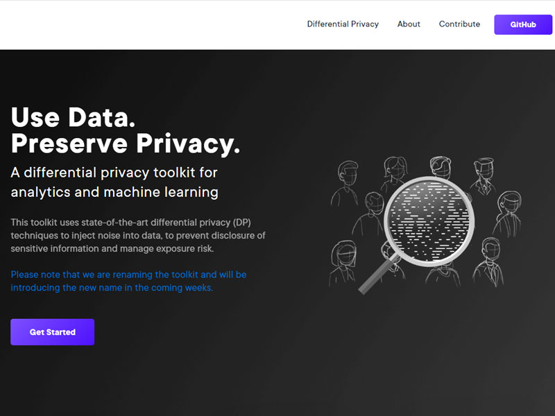 New Open Source platform to apply differential privacy