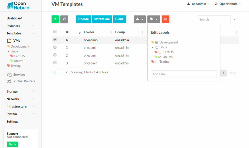 Disponible OpenNebula 5.2 Excession