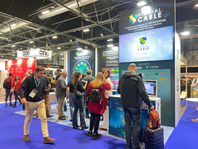 Stand de Virtual Cable en Cloud Expo Europe, parte del Madrid Tech Show 2024.