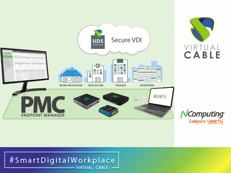 LEAF OS de NComputing, compatible con UDS Enterprise 4.0 para un acceso a escritorios virtuales seguro y sostenible